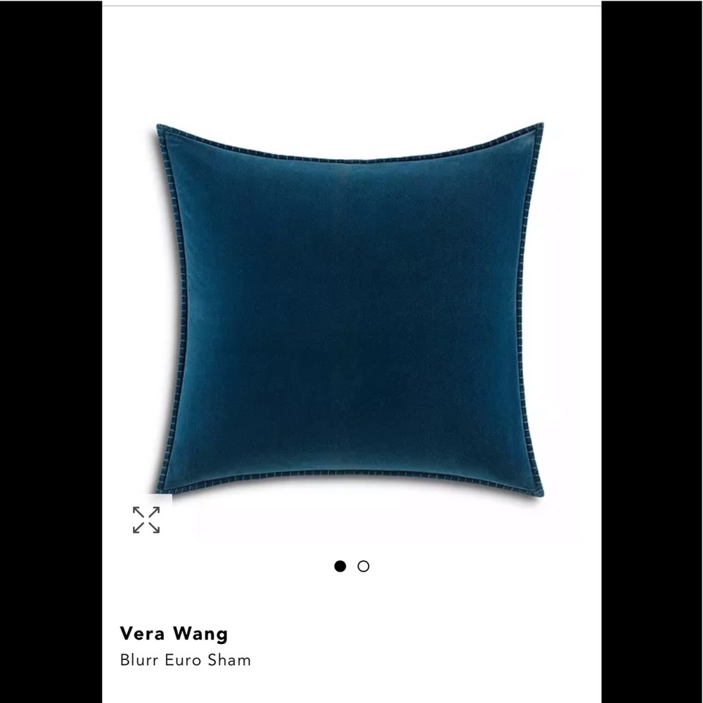 Vera Wang Euro Sham in Rich, Luxurious Velvet NIB